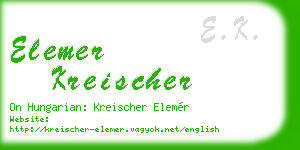 elemer kreischer business card